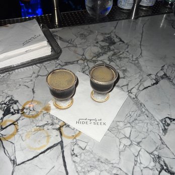 HIDE+SEEK - Espresso martini shots - New American Near Me - Chicago, Illinois
