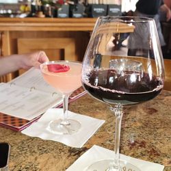 La Sala Bar - Pink Lady & Glass of Merlot