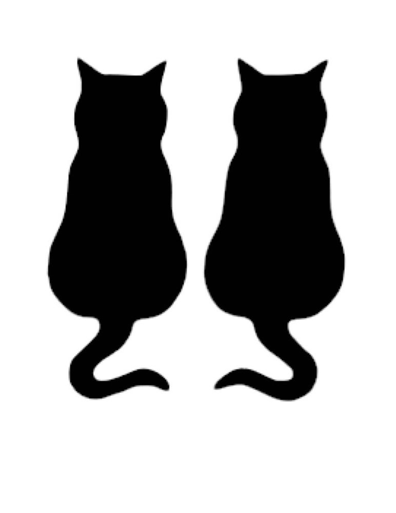 Slide of Two Cats in the Yard