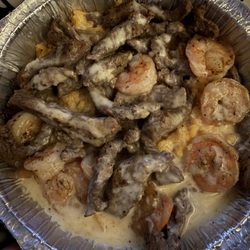Gordo’s Cafe - Happy plate with steak and shrimp