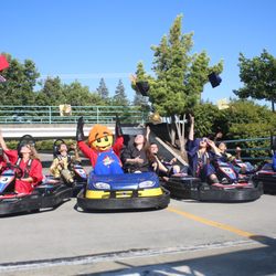 Funworks - Graduates having Fun on the Funworks Go Kart Racetrack
