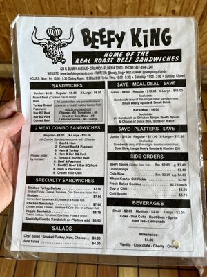 Menu photo 6 Beefy King Orlando, FL