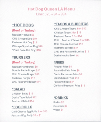 Menu photo 3 Hot Dog Queen LA Gardena/Carson , CA Menu photo 3 Hot Dog Queen LA Gardena/Carson , CA