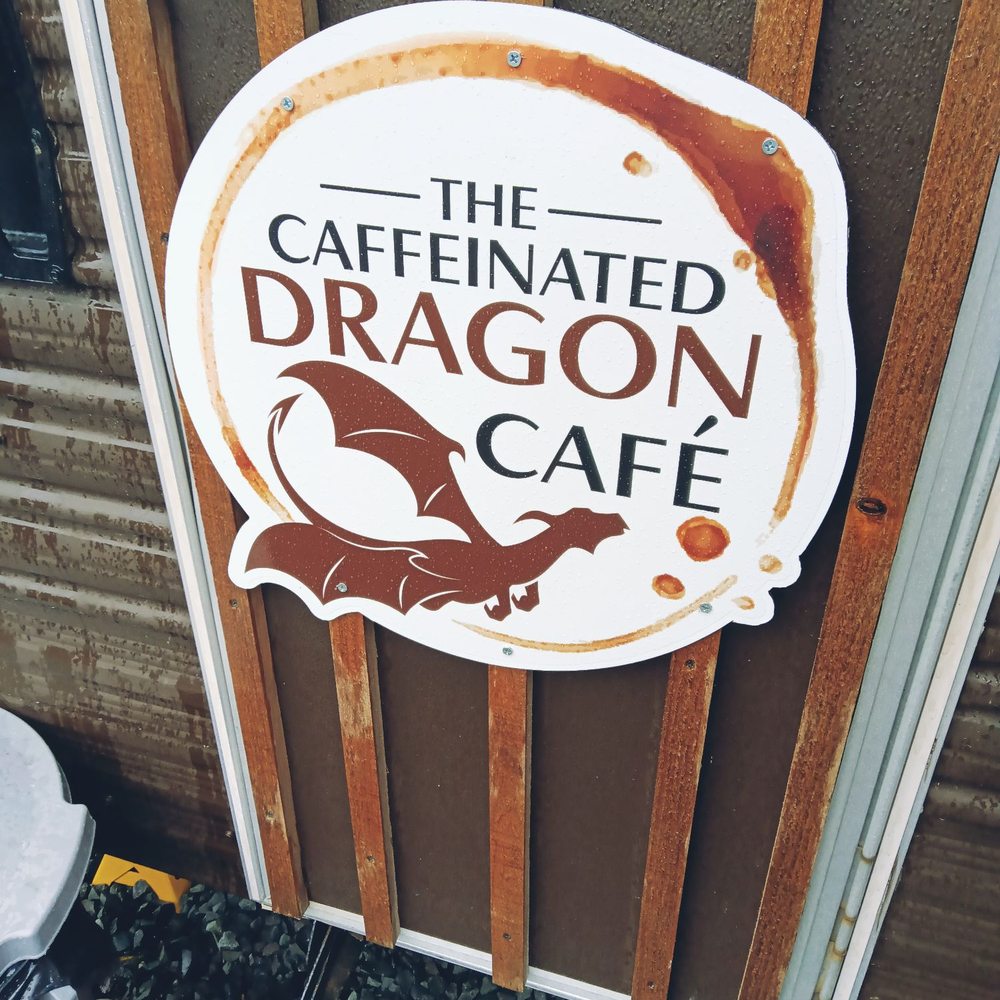 The Caffeinated Dragon Cafe - The Caffeinated Dragon Cafe sign - Coffee & Tea Near Me - Freehold, New Jersey
