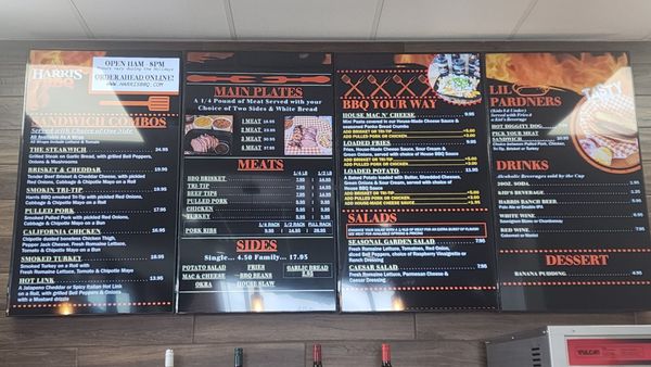 Menu photo 3 Harris BBQ Bakersfield, CA