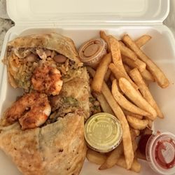 Surf and turf burrito