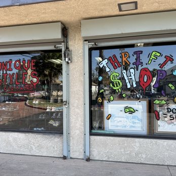 Unique Stylez Thrift Store - Store front window - Thrift Stores Near Me - Rialto, California