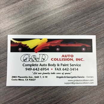 G & D Auto Collision - Body Shops Near Me - Costa Mesa, California