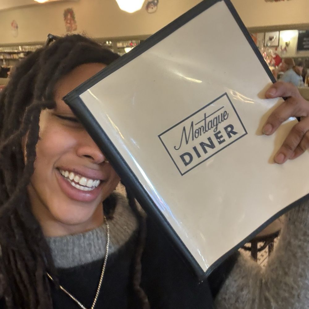 Montague Diner - A pretty and happy black girl with the menu! - Diners Near Me - Brooklyn, New York Montague Diner - A pretty and happy black girl with the menu! - Diners Near Me - Brooklyn, New York