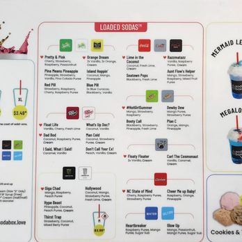 Sodabox - The menu - Desserts Near Me - Garner, North Carolina