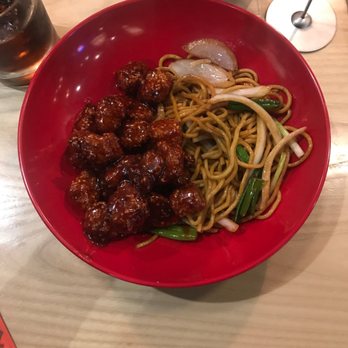 LOTUS CHINESE - Sweet and Sour Sesame Chicken w/Lo Mein - Asian Fusion Near Me - Austin, Texas