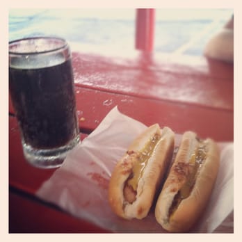 B-K Root Beer - two hotdogs with mustard and ketchup - American Near Me - Wabash, Indiana
