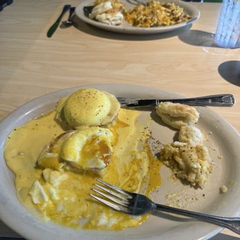 The Toasted Yolk Cafe- Waco - Eggs Benedict classic - Breakfast & Brunch Near Me - Waco, Texas