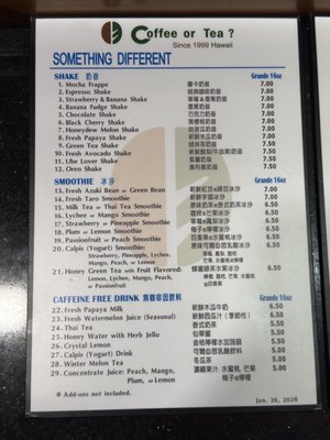 Menu photo 4 Coffee or Tea? Aiea, HI Menu photo 4 Coffee or Tea? Aiea, HI