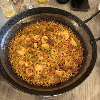 Mesón Barceloneta - Chicken and Chorizo Paella - Spanish Near Me - Barcelona, B