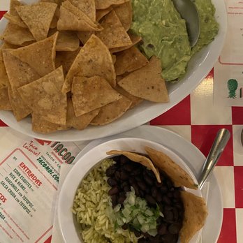 Tacombi - Guacamole con Totopos, Rice & Beans - Tacos Near Me - Forest Hills, New York