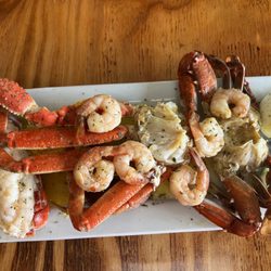 One Love - One HALF of a seafood platter split for us by the owner