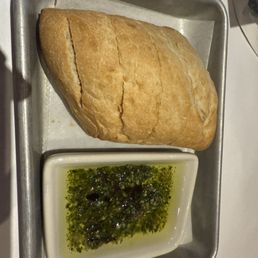 Welcome bread and dip Welcome bread and dip