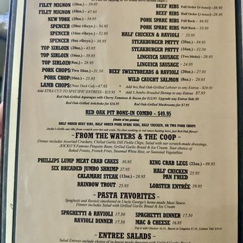Jocko's Steak House - Menu (November 2024) - Steakhouses Near Me - Nipomo, California