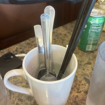 Red Rose Restaurant - Utensils with hot water - Cambodian Near Me - Lowell, Massachusetts