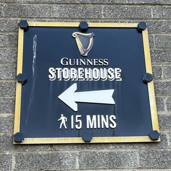 Guinness Storehouse - Sign letting me know how close I am - Breweries Near Me - Dublin, D Guinness Storehouse - Sign letting me know how close I am - Breweries Near Me - Dublin, D