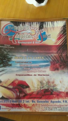 Menu photo 5 Guayabos Tropical Sunset Aguada, PR