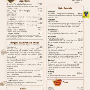 PJ’s Corner Bar - PJ's Corner Bar's Menu - Pizza Near Me - Davis, Illinois