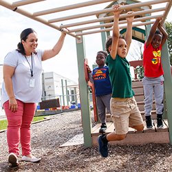 Family Development Center - Each age group has their own dedicated playgrounds with prairie views in addition to weekly walks through the sculpture park.