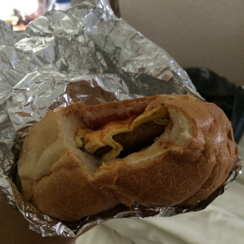 Dino's Coffee Shop - Sandwich of sausage, eggs & cheese! - Food Trucks Near Me - New York, New York Dino's Coffee Shop - Sandwich of sausage, eggs & cheese! - Food Trucks Near Me - New York, New York