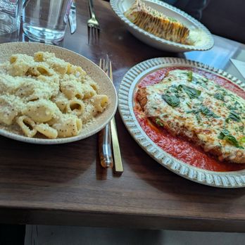L'Ardente - Veal Parmigiana, rigatoni, and 40 layer lasagna in the back - Italian Near Me - Washington, DC, District of Columbia