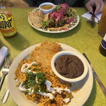 Bouldin Creek Cafe - Potato leek tofu omelet, tostada plate - Vegetarian Near Me - Austin, Texas