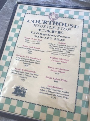 Menu photo 8 Courthouse Whistle Stop Cafe Livingston, TX Menu photo 8 Courthouse Whistle Stop Cafe Livingston, TX