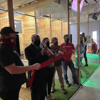 Blade & Bull Axe Throwing - Savannah - Grand opening with owner and mayor - Axe Throwing Near Me - Savannah, Georgia Blade & Bull Axe Throwing - Savannah - Grand opening with owner and mayor - Axe Throwing Near Me - Savannah, Georgia