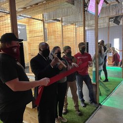 Blade & Bull Axe Throwing - Savannah - Grand opening with owner and mayor