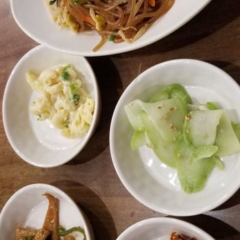 Five Senses - Ban chan - side dishes - Korean Near Me - New York, New York Five Senses - Ban chan - side dishes - Korean Near Me - New York, New York