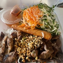 Pho Tango Vietnamese Bistro - #25 lemongrass pork, chicken, and spring roll