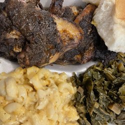 TyeMeka's Soul Food - Jerk chicken dinnwr