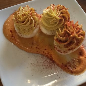 Graze - Deviled eggs with a spicy paprika aoli - New American Near Me - Madison, Wisconsin
