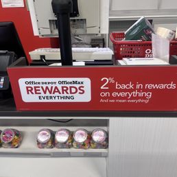 Sign near the Cashier register Sign near the Cashier register