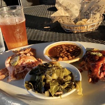 Jim 'N Nick's Bar-B-Q - Smoked Chicken (salty), Baked Beans, Pulled Pork and Collard Greens (salty). - Barbeque Near Me - Murfreesboro, Tennessee Jim 'N Nick's Bar-B-Q - Smoked Chicken (salty), Baked Beans, Pulled Pork and Collard Greens (salty). - Barbeque Near Me - Murfreesboro, Tennessee
