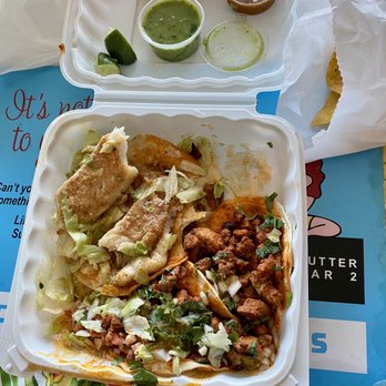 Taqueria Pacifica - Loaded fish and Al pastor tacos. Sorry couldn't resist taking a bite - Mexican Near Me - Pacifica, California Taqueria Pacifica - Loaded fish and Al pastor tacos. Sorry couldn't resist taking a bite - Mexican Near Me - Pacifica, California