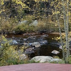 Wild Basin Lodge - The place by the river where the wedding vows took place.