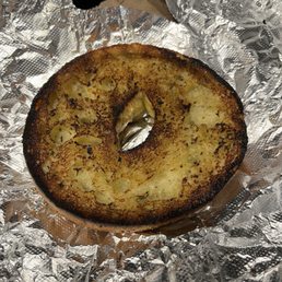 New Florentine Bagel with Asiago cheese,spinach and garlic New Florentine Bagel with Asiago cheese,spinach and garlic