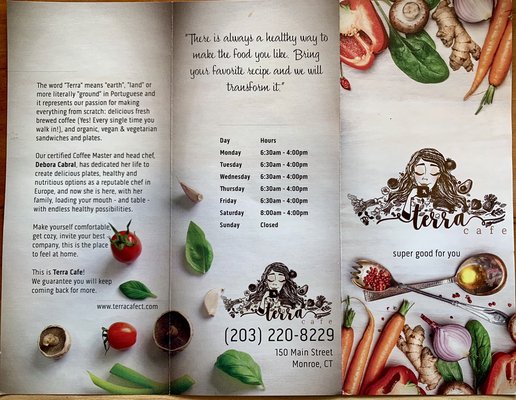 Menu photo 6 Terra Cafe Monroe, CT