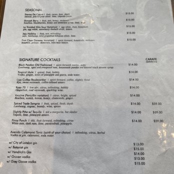 Avenida Restaurant - 9/26/22. Menu 4 - Filipino Near Me - San Mateo, California