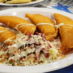 Rositas Restaurante Hondureno - Chicken Enpanada  with cabbage slaw