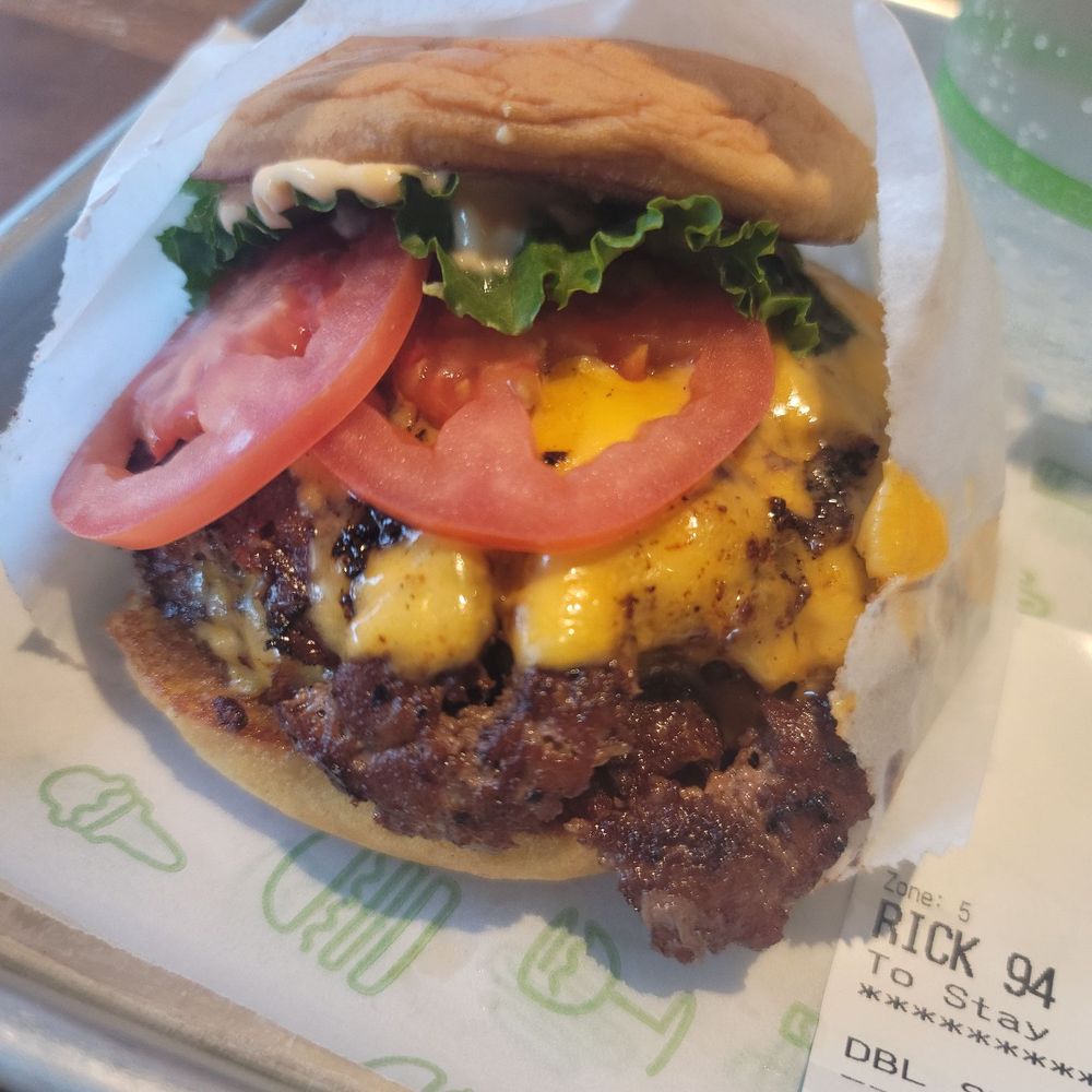 Shake Shack Ice Blocks - Shack burger double patty - Burgers Near Me - Sacramento, California