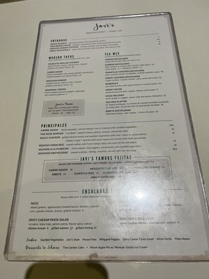 Menu photo 4 Javi's Tyler, TX