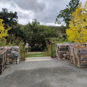 Sonoma Botanical Garden - The amphitheater is down the stairs for weddings, etc.  It's a bunch of grassy steps leading to a small stage - Botanical Gardens Near Me - Glen Ellen, California