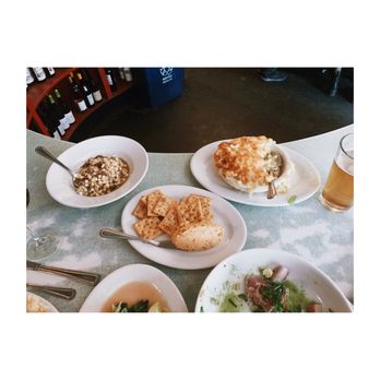 Poole's - Sweet corn, Mac and cheese, pimento cheese, seared tuna and braised greens. - New American Near Me - Raleigh, North Carolina Poole's - Sweet corn, Mac and cheese, pimento cheese, seared tuna and braised greens. - New American Near Me - Raleigh, North Carolina